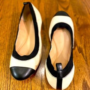 Never worn genuine leather ballet flats.